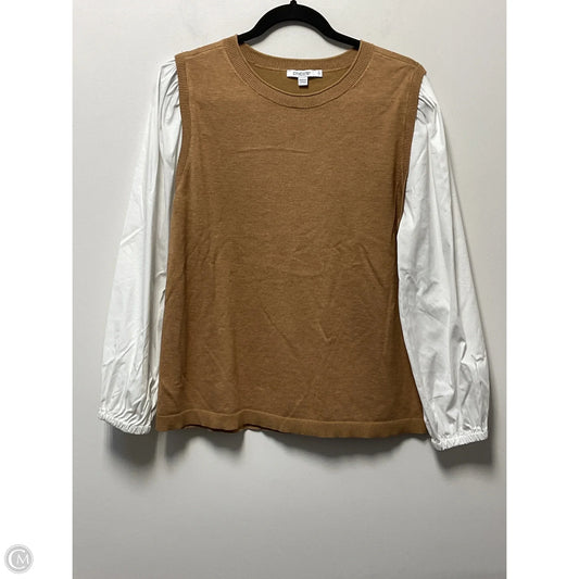 Sweater By Chicos In Tan, Size: L