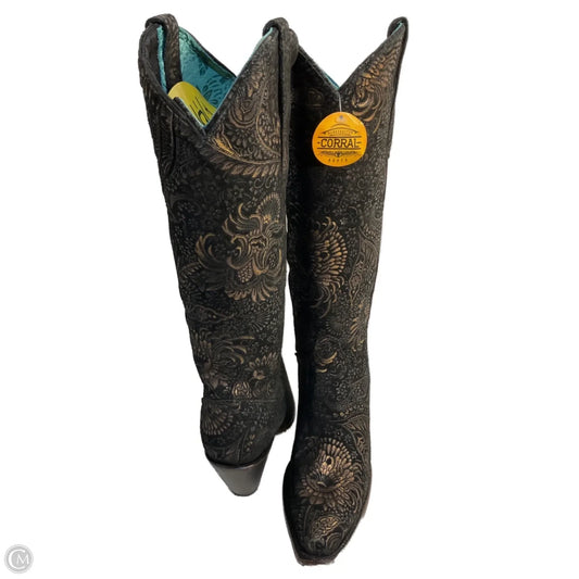 Boots Western By Corral In Black & Gold, Size: 6.5