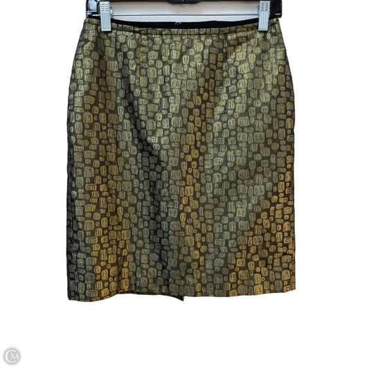 Skirt Mini & Short By Loft In Black & Gold, Size: S