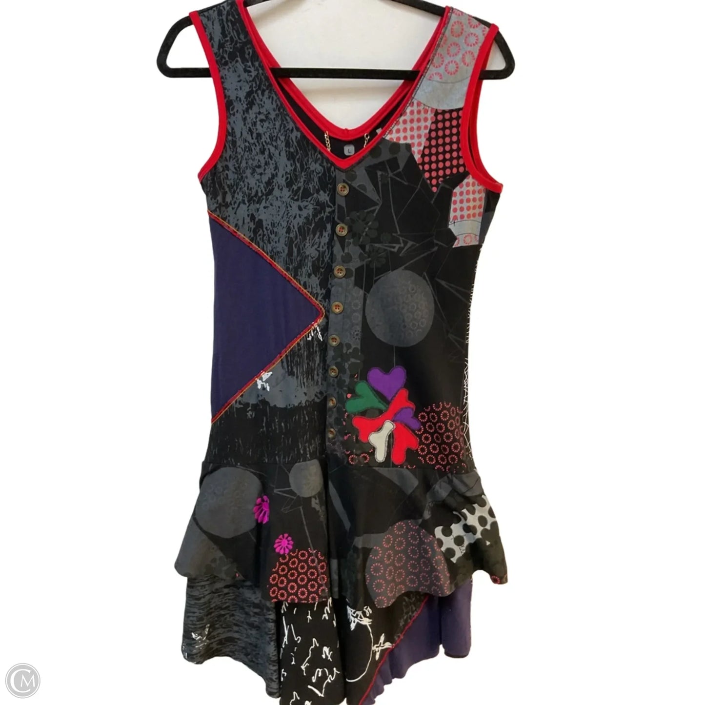 Tunic Sleeveless By Cmc In Black & Red, Size: L