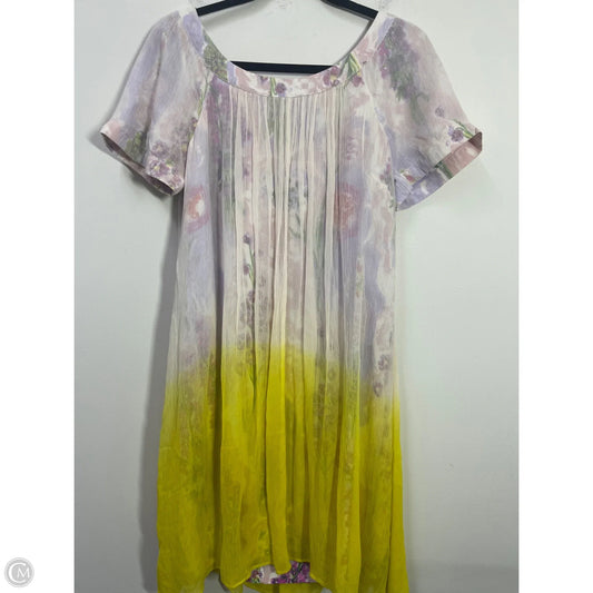 Dress Casual Short By Hd In Paris In White & Yellow, Size: S