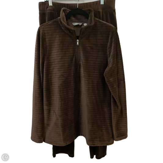 Pants Set 2pc By D&co. In Brown, Size: L