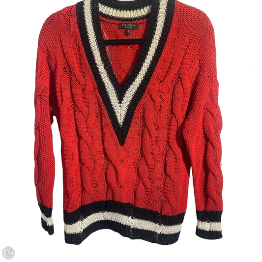 Sweater By Rag And Bone In Red, Size: Xs