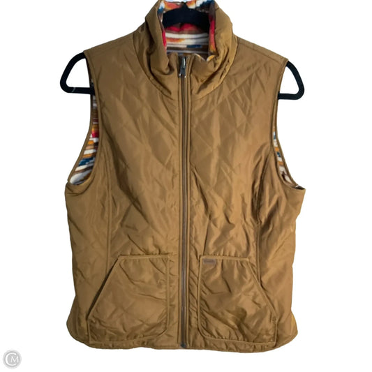 Vest Puffer & Quilted By Ariat In Bronze, Size: M