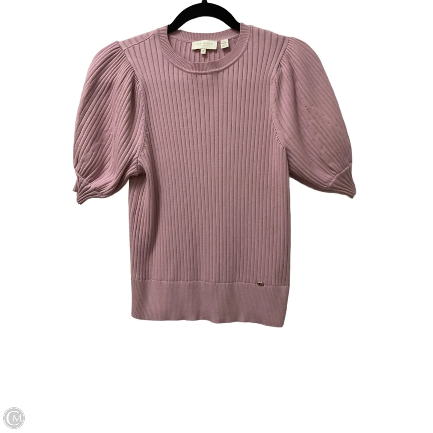 Sweater Short Sleeve By Ted Baker In Pink, Size: M