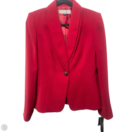Blazer By Tahari By Arthur Levine In Red, Size: S