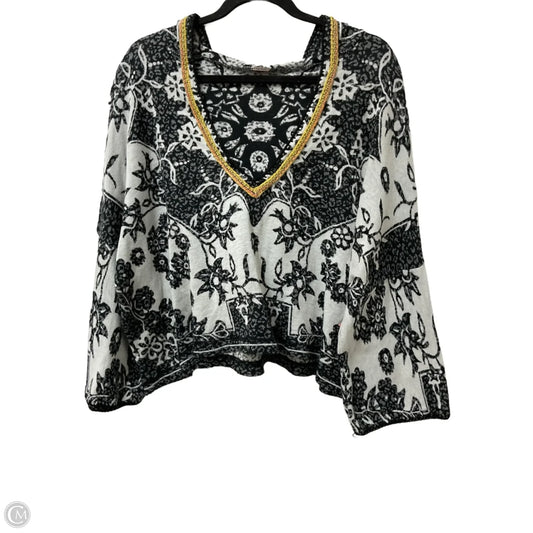 Sweater By Free People In Black & White, Size: M