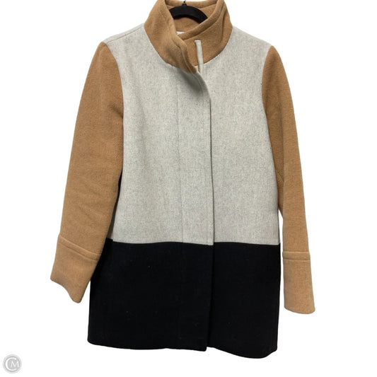 Coat Wool By J. Crew In Black & Grey, Size: S