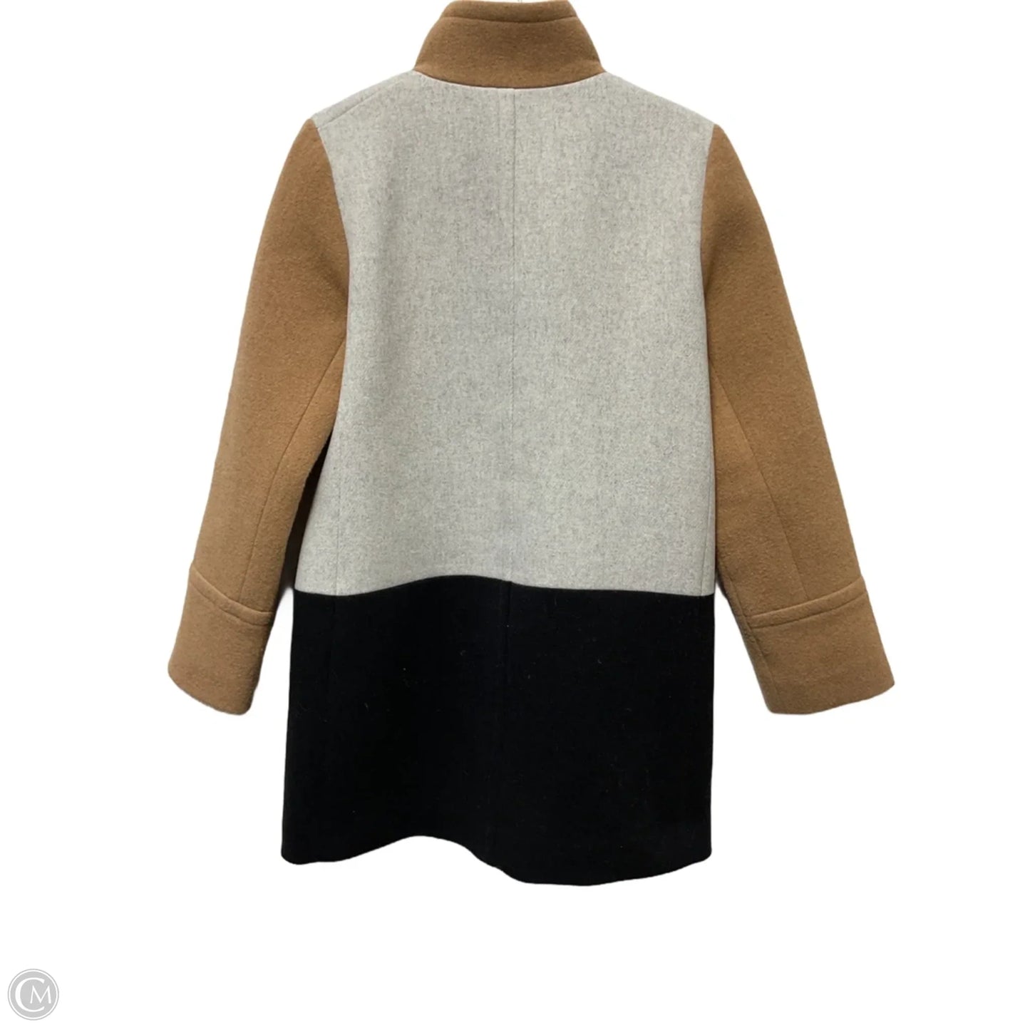 Coat Wool By J. Crew In Black & Grey, Size: S