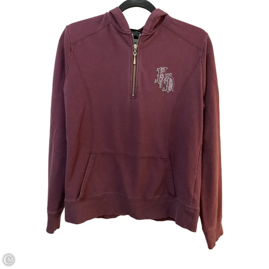 Sweatshirt Hoodie By Harley Davidson In Maroon, Size: M