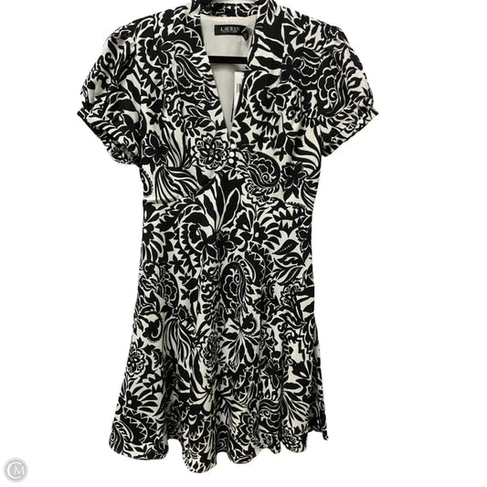 Dress Casual Midi By Lauren By Ralph Lauren In Black & White, Size: Sp