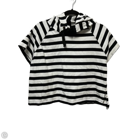 Sweatshirt Hoodie By Maeve In Black & White, Size: S