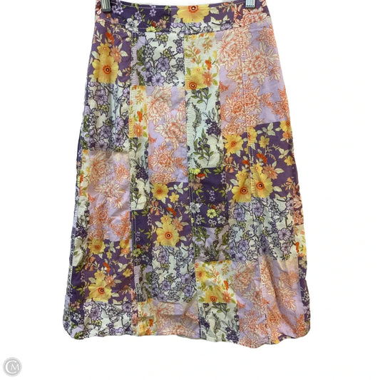 Skirt Midi By Loft In Floral Print, Size: Xxsp