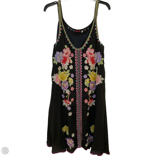 Dress Casual Midi By Johnny Was In Black, Size: L