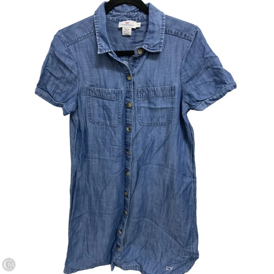 Tunic Short Sleeve By Vineyard Vines In Blue Denim, Size: M