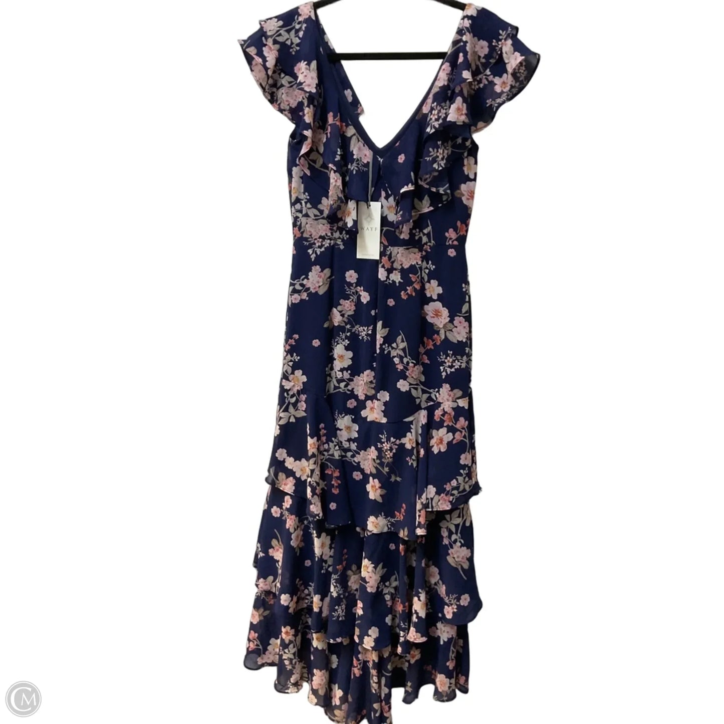 Dress Party Midi By Wayf In Navy, Size: S