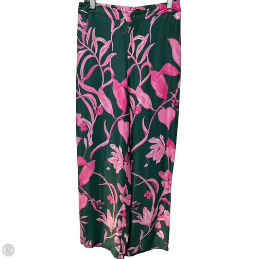 Pants Wide Leg By Anthropologie In Green & Pink, Size: 6