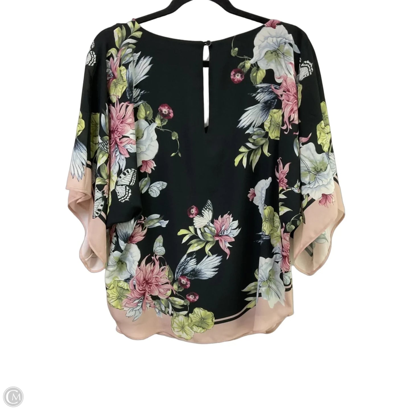 Blouse Short Sleeve By White House Black Market In Black, Size: S