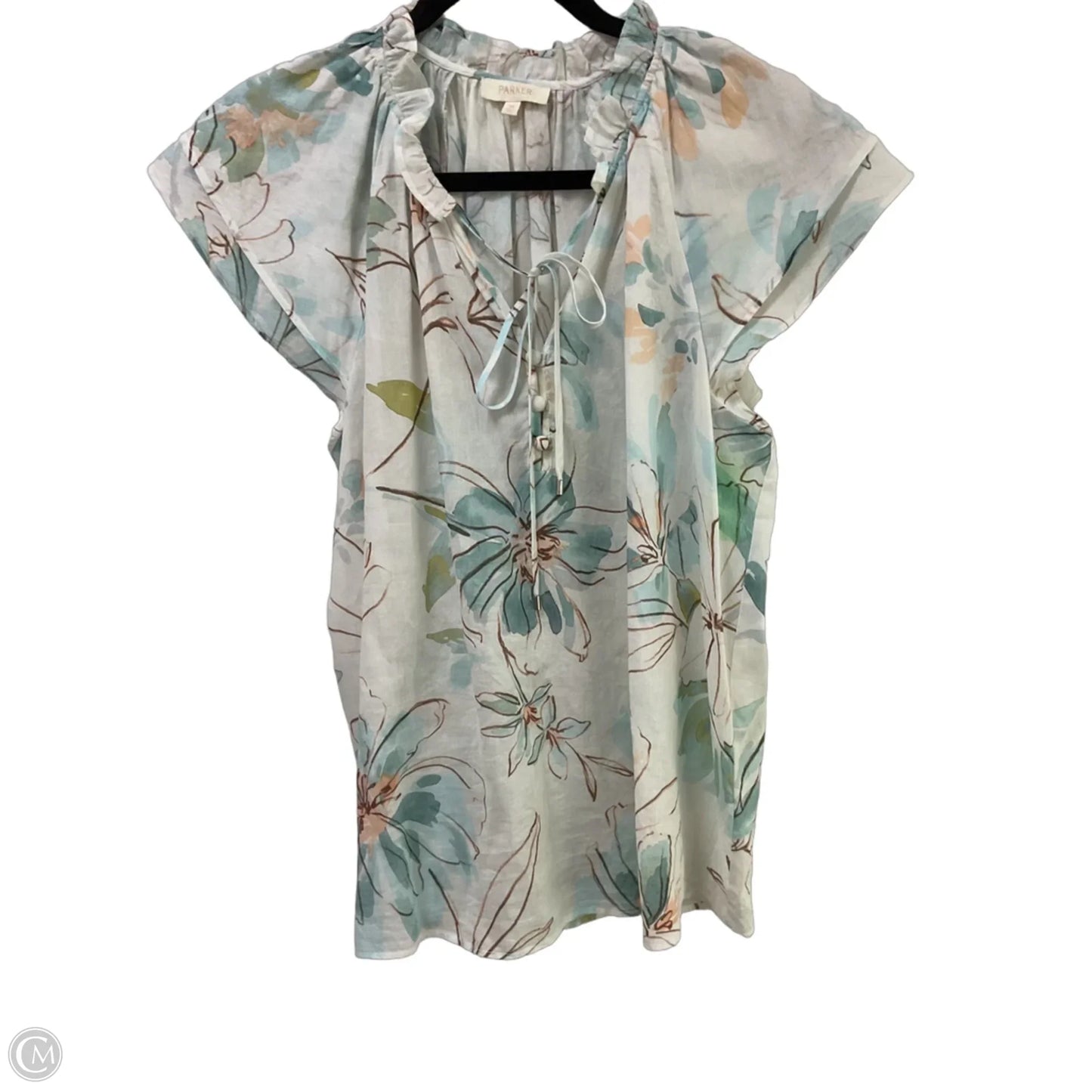 Blouse Short Sleeve By Parker In Floral Print, Size: M