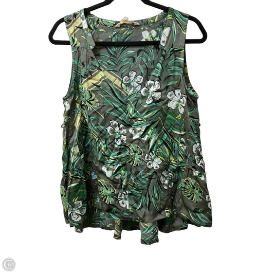 Blouse Sleeveless By Cmc In Tropical Print, Size: S