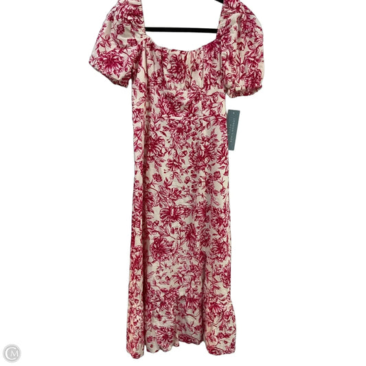 Dress Casual Midi By London Times In Red & White, Size: Sp