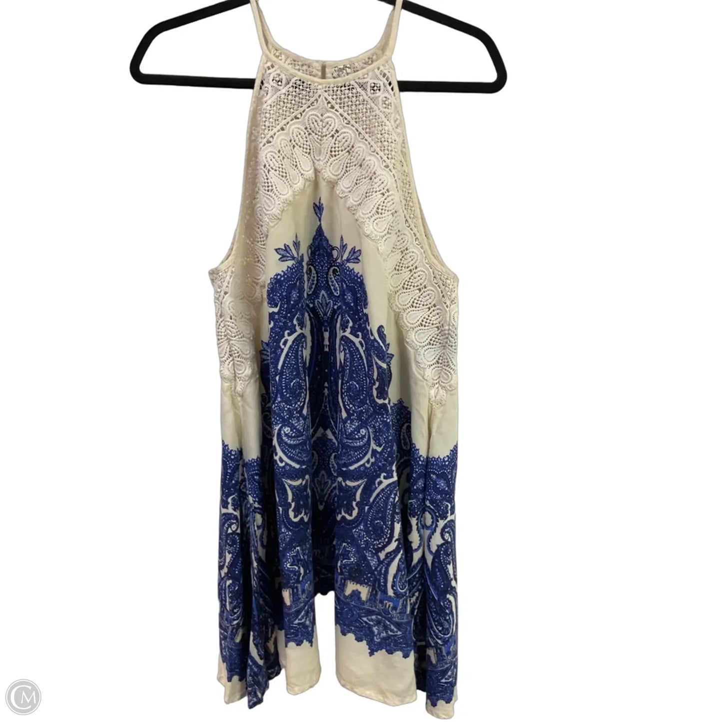 Dress Casual Short By Free People In Blue & Cream, Size: S