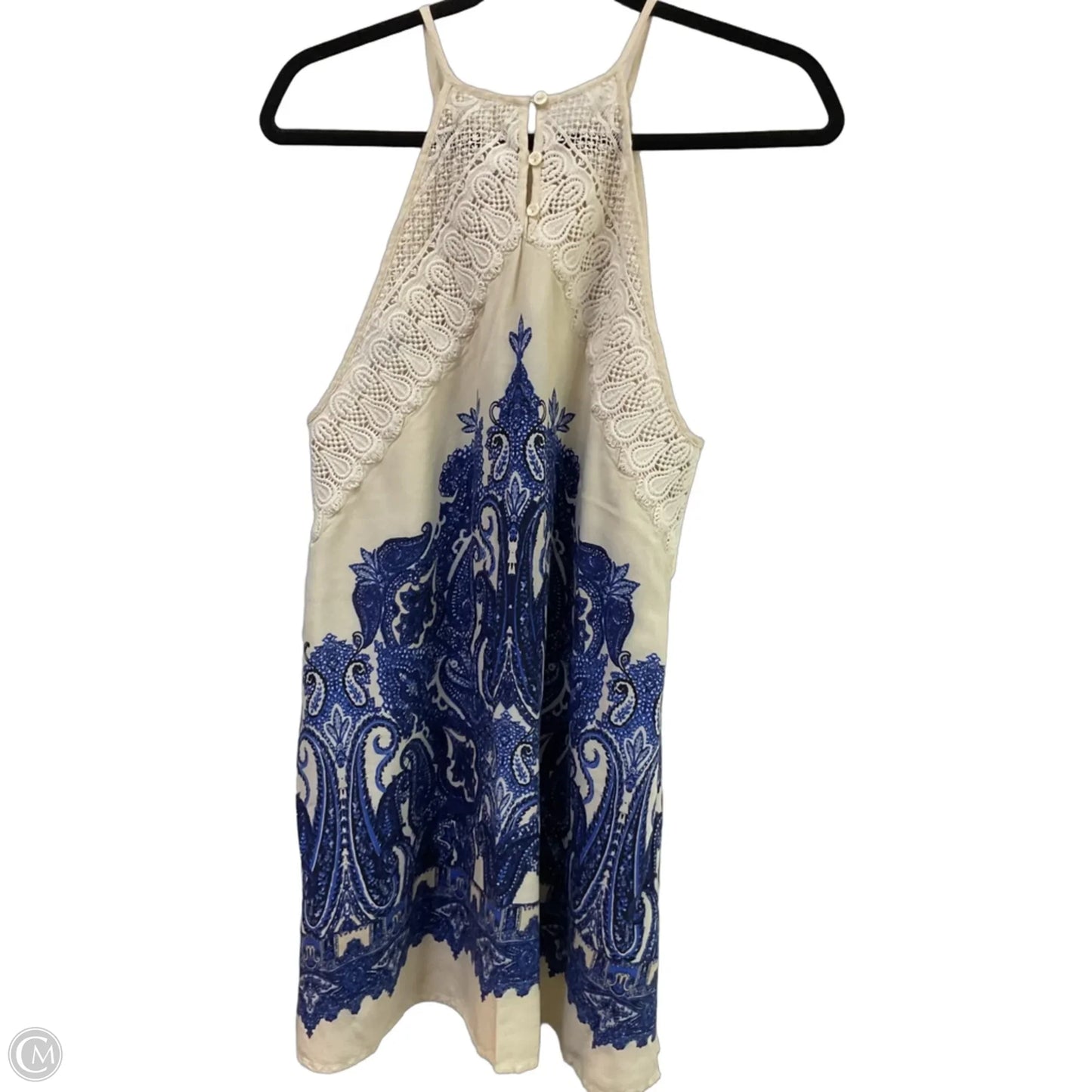 Dress Casual Short By Free People In Blue & Cream, Size: S