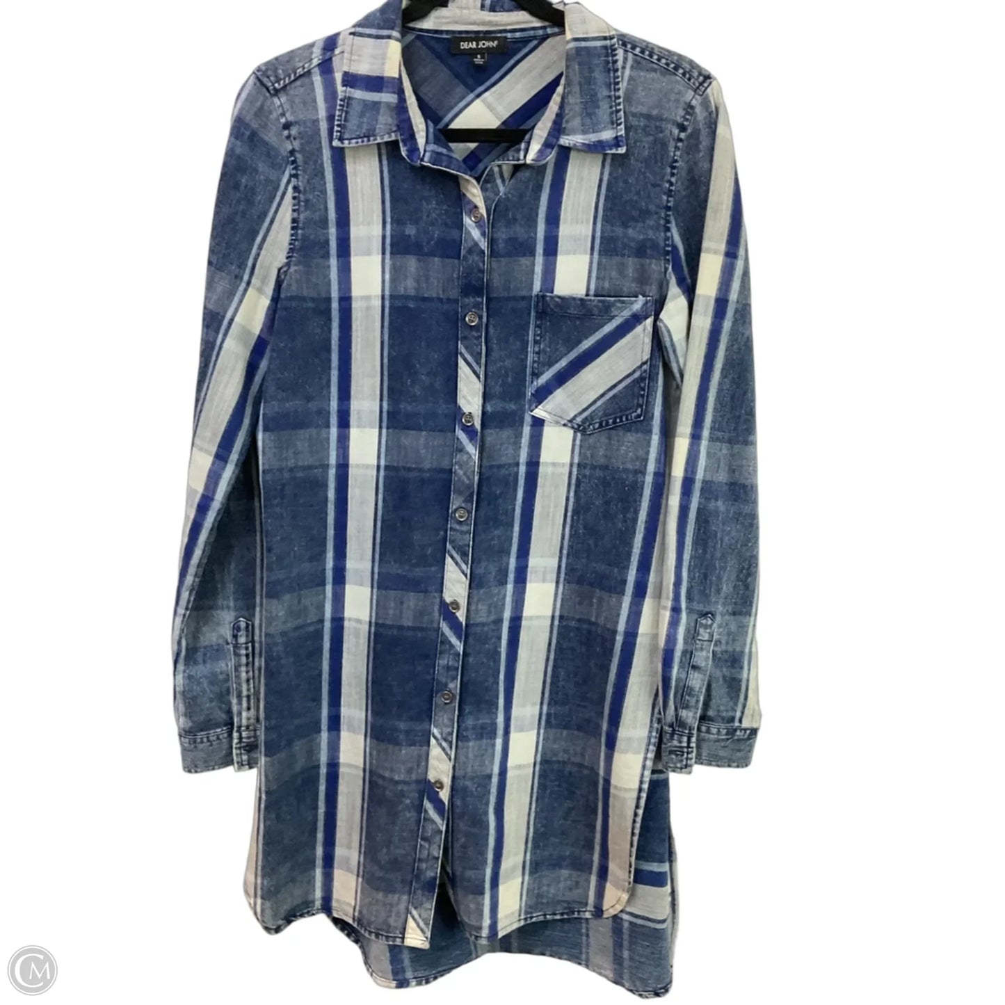 Tunic Long Sleeve By Dear John In Blue & White, Size: S