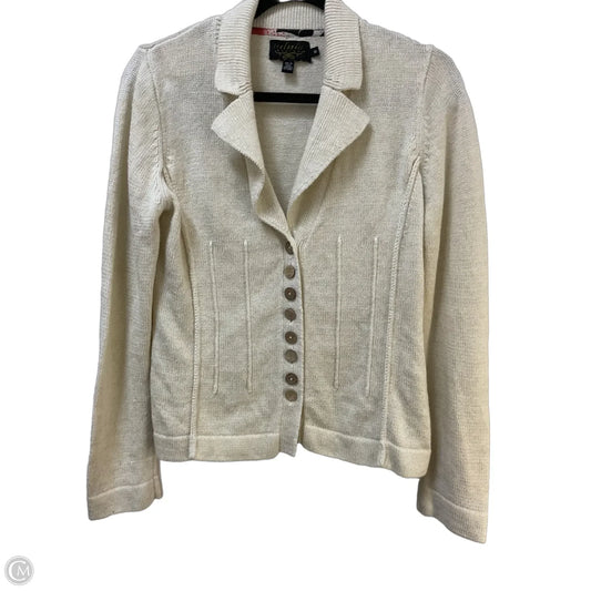 Sweater Cardigan By Icelandic Design In Cream, Size: M