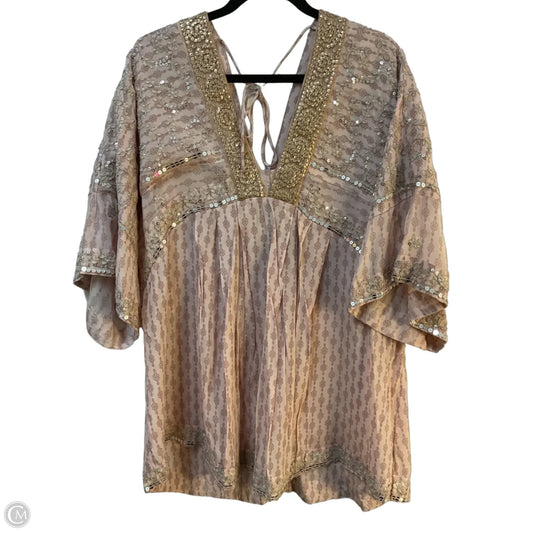 Tunic 3/4 Sleeve By Free People In Pink, Size: S