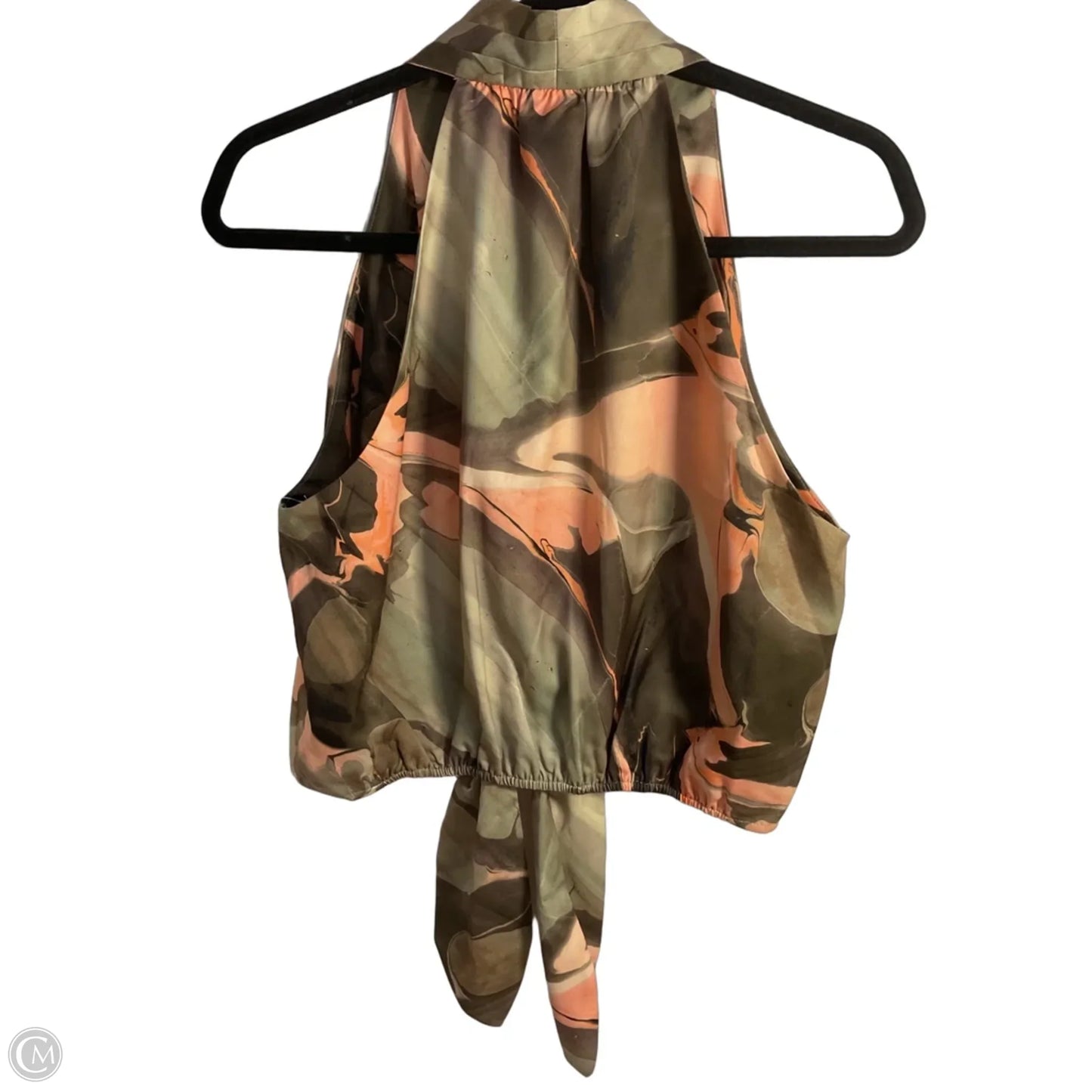 Top Sleeveless By Banana Republic In Orange & Tan, Size: M