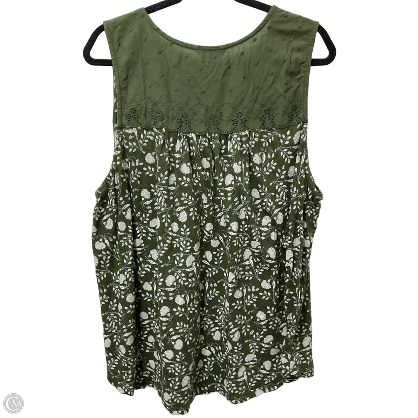 Top Sleeveless By Lucky Brand In Green, Size: 2x
