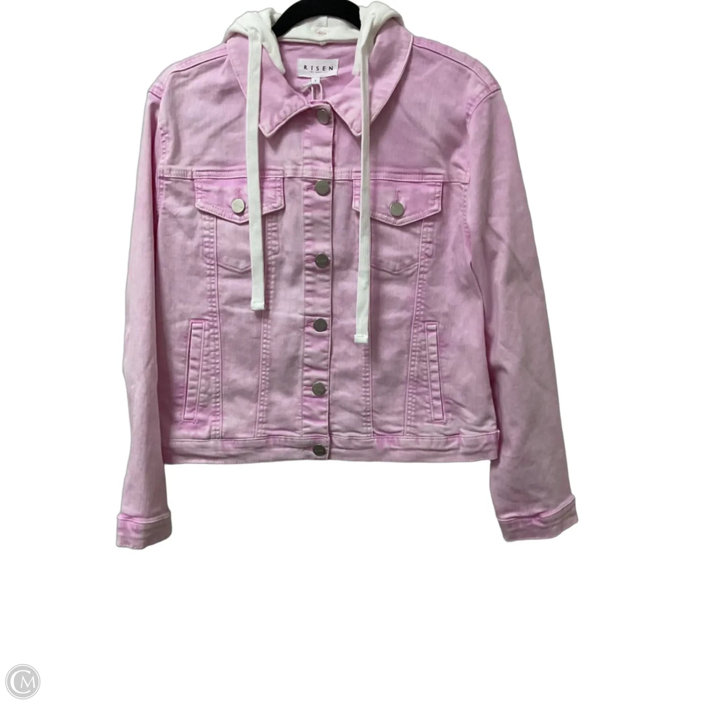 Jacket Denim By Risen In Pink Denim, Size: S