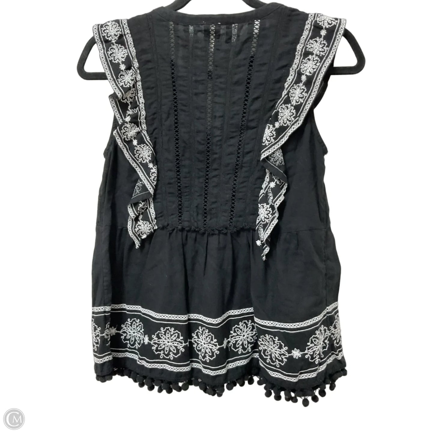 Top Sleeveless By Anthropologie In Black, Size: S