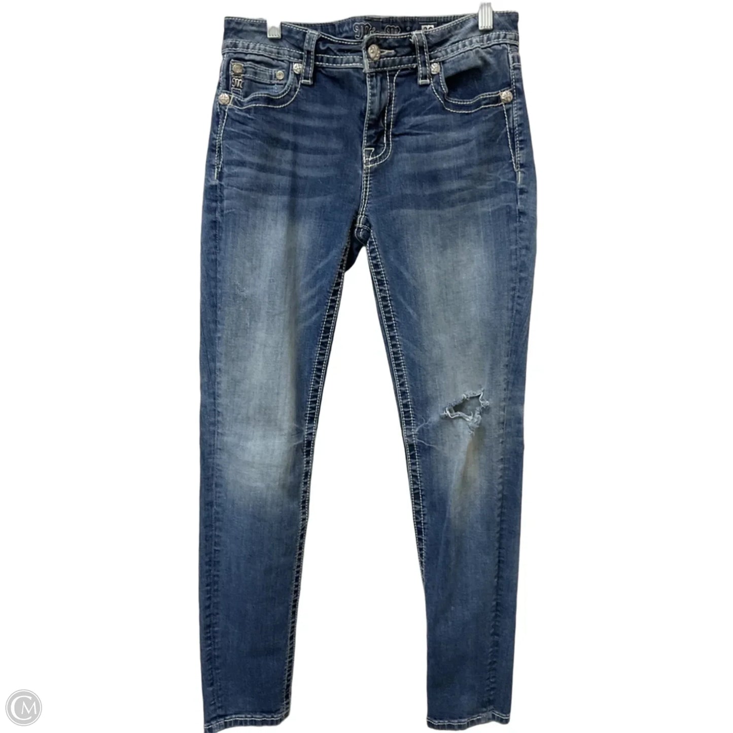 Jeans Skinny By Miss Me In Blue Denim, Size: 8