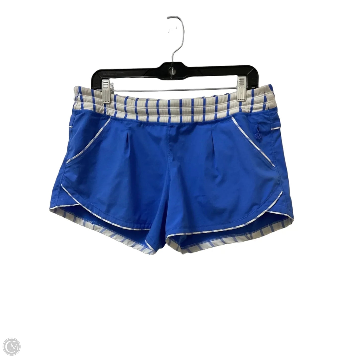 Athletic Shorts By Lululemon In Blue & White, Size: M