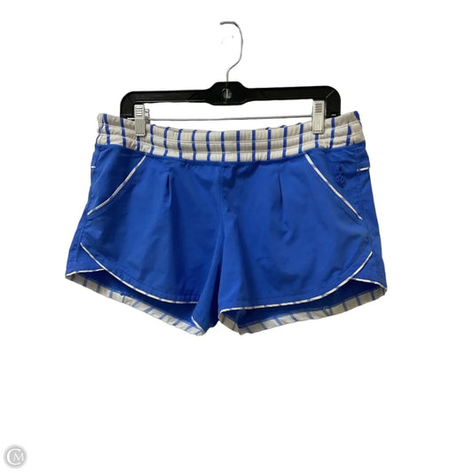 Athletic Shorts By Lululemon In Blue & White, Size: M