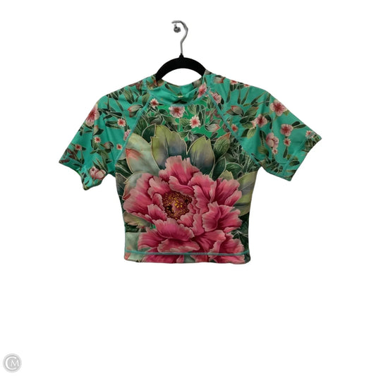 Swimsuit Top By Hah In Tropical Print, Size: S
