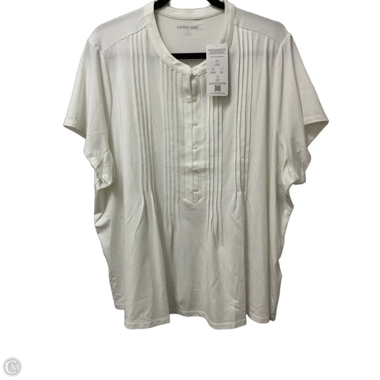Top Short Sleeve By Lands End In White, Size: 2x