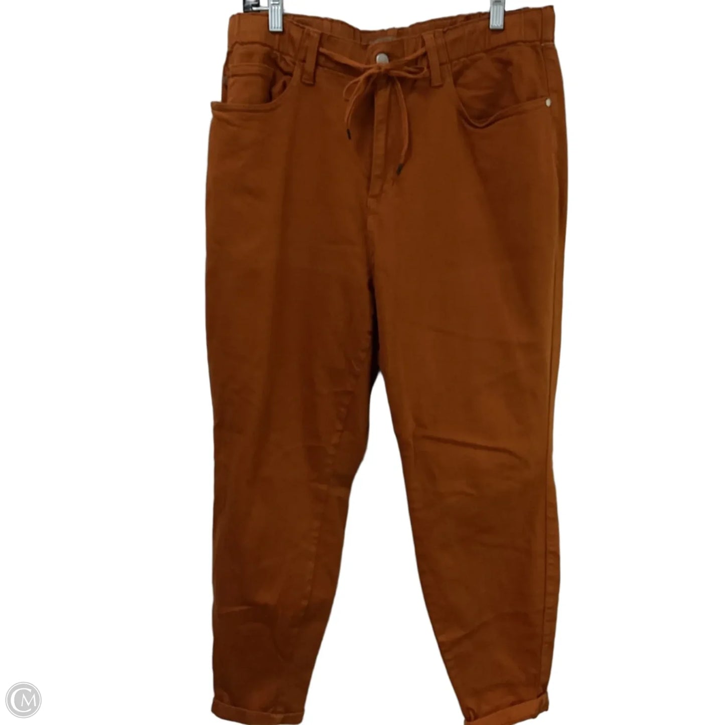 Jeans Wide Leg By Judy Blue In Orange Denim, Size: 14