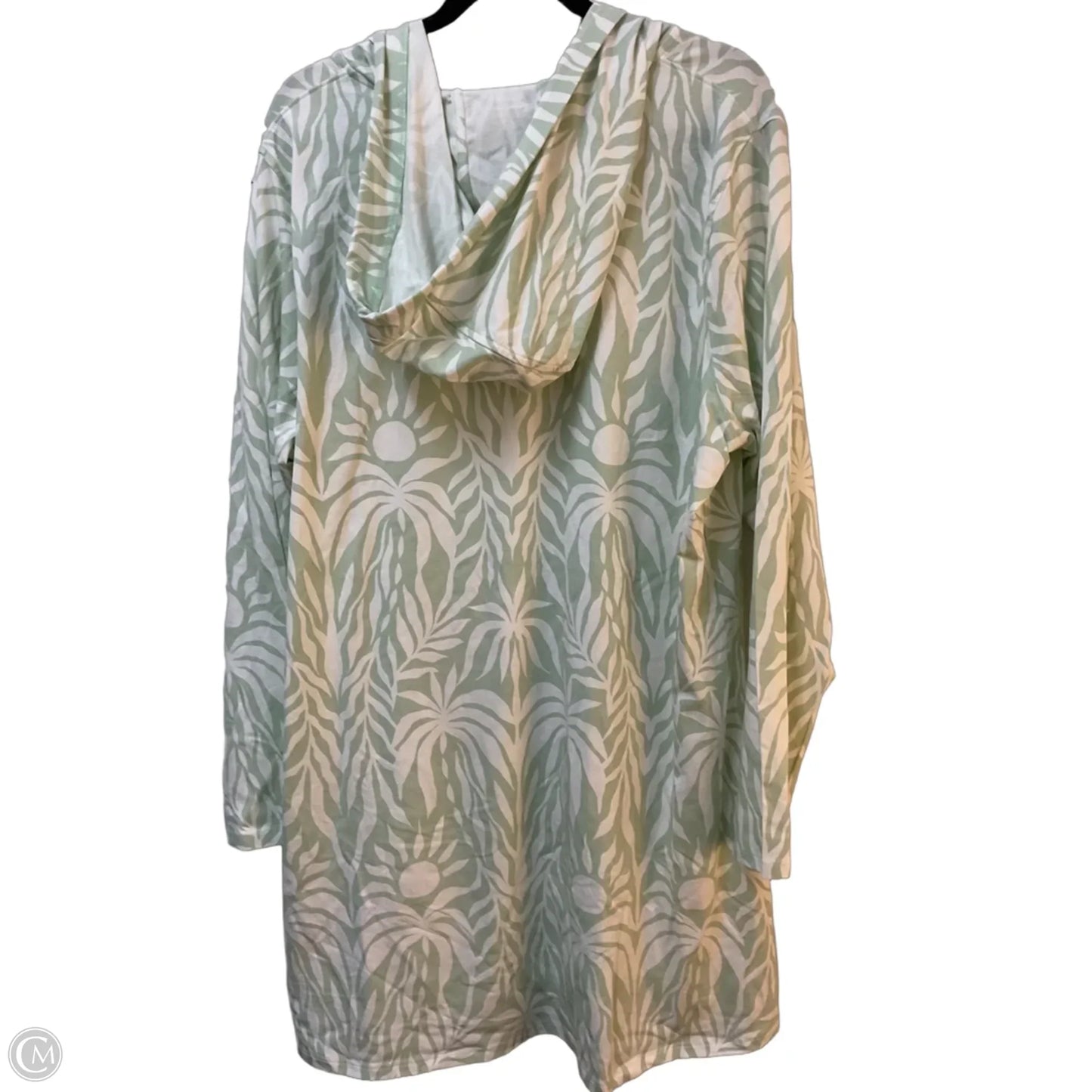Swimwear Cover-up By Coolibar In Green & White, Size: Xxl