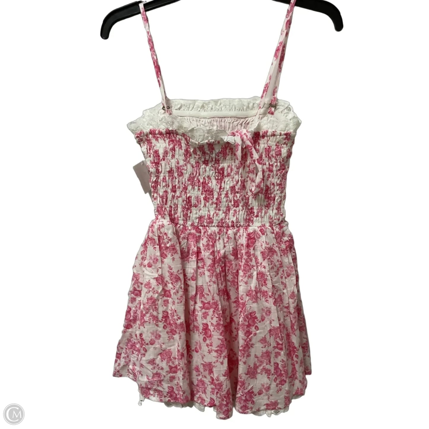 Dress Casual Short By Clothes Mentor In Pink & White, Size: S