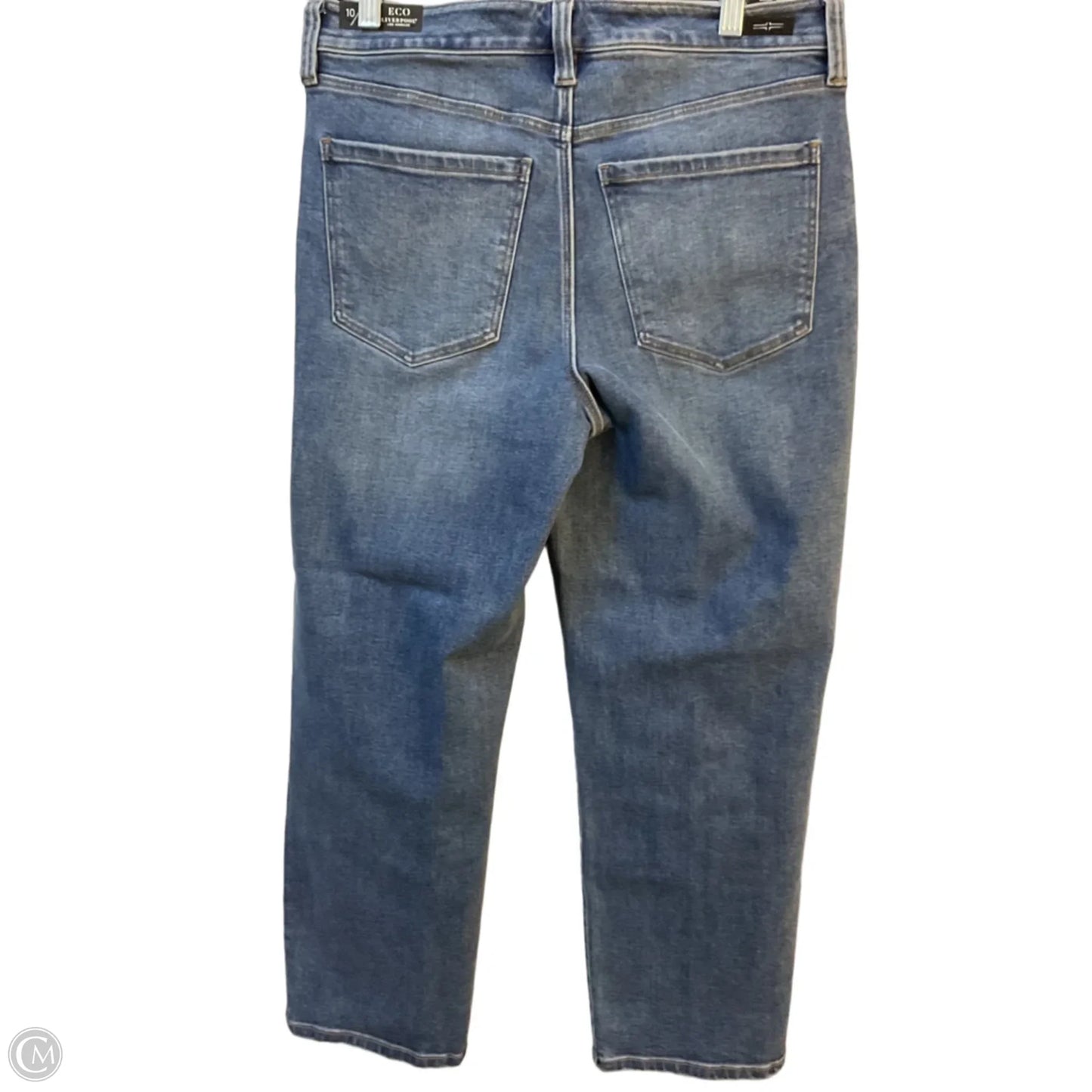 Jeans Straight By Liverpool In Blue Denim, Size: 10