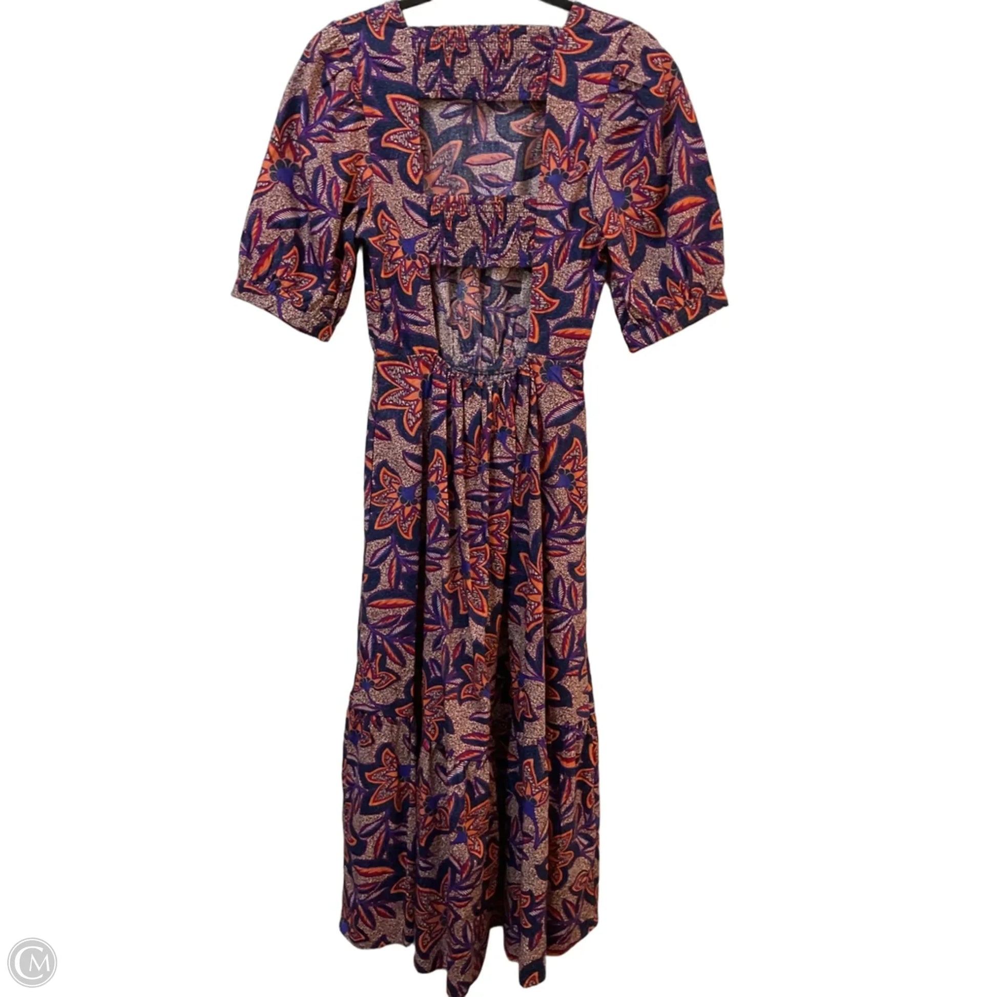 Dress Casual Maxi By Evereve In Orange & Purple, Size: S