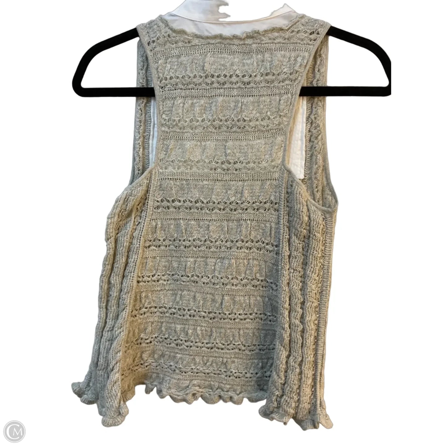 Top Sleeveless By Anthropologie In Grey & White, Size: Xs