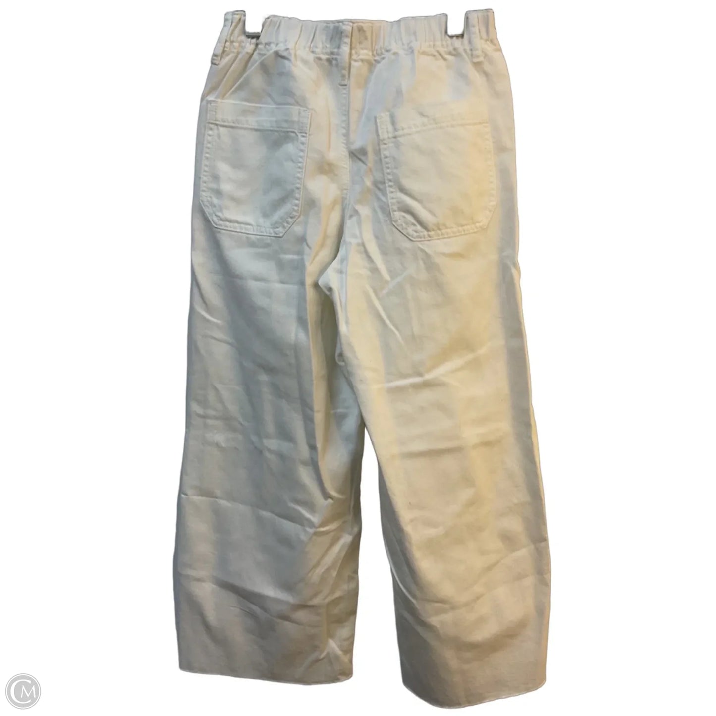 Jeans Cropped By Clothes Mentor In White Denim, Size: M