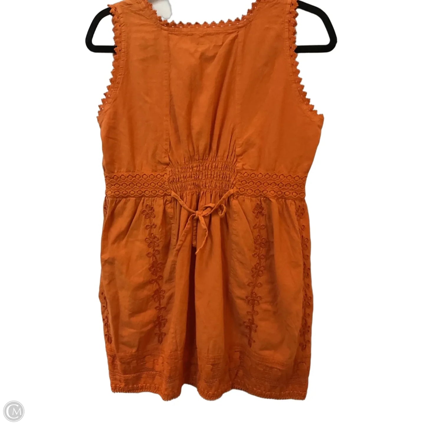 Dress Casual Midi By Cmc In Orange, Size: S