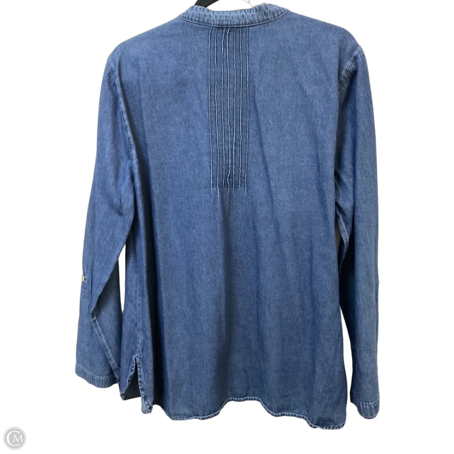 Top Long Sleeve By Soft Surroundings In Blue Denim, Size: Xl