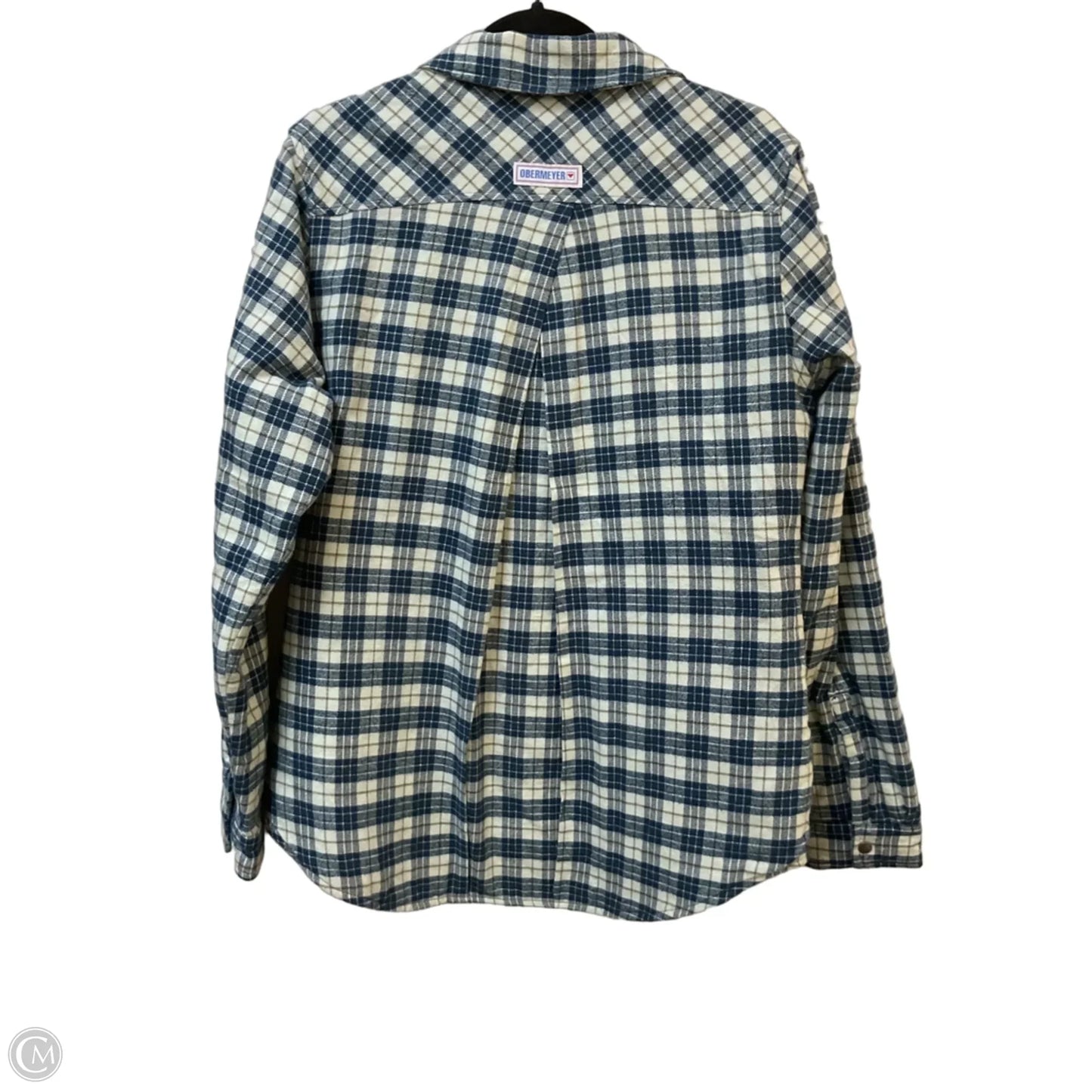 Jacket Shirt By Cmc In Blue & White, Size: M
