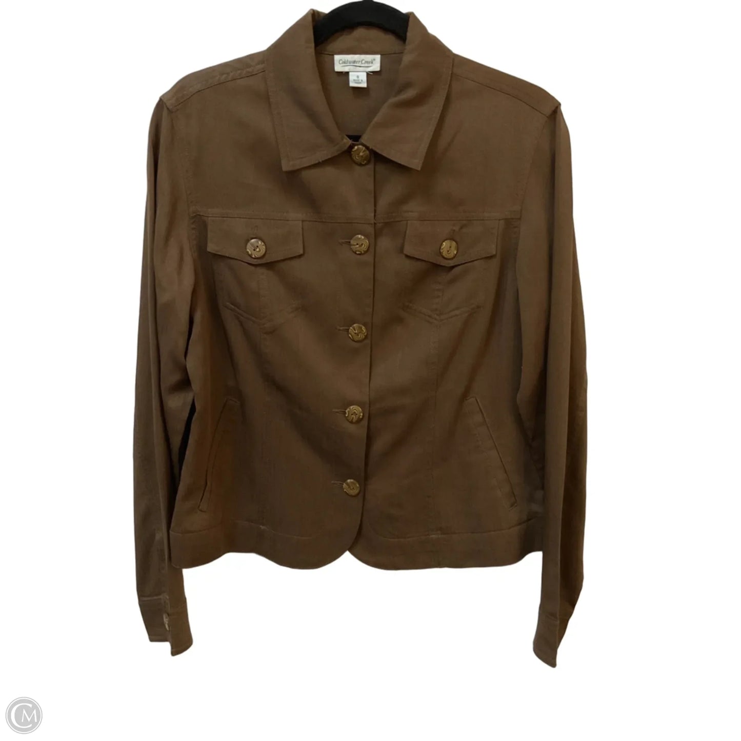 Jacket Denim By Coldwater Creek In Brown Denim, Size: S